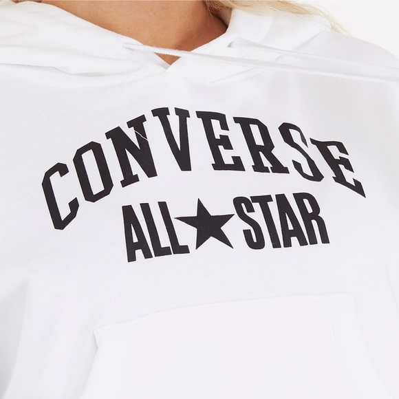 Converse All Star™️ Chuck Taylor Women’s Cropped Hooded Sweatshirt Size (S) - Picture 2 of 8